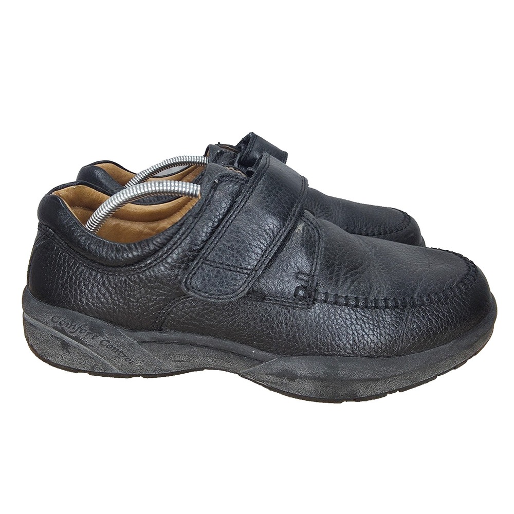 Dr Comfort Scott Comfort Shoes Mens 11.5 W Black Leather Strap Diabetic Comfort